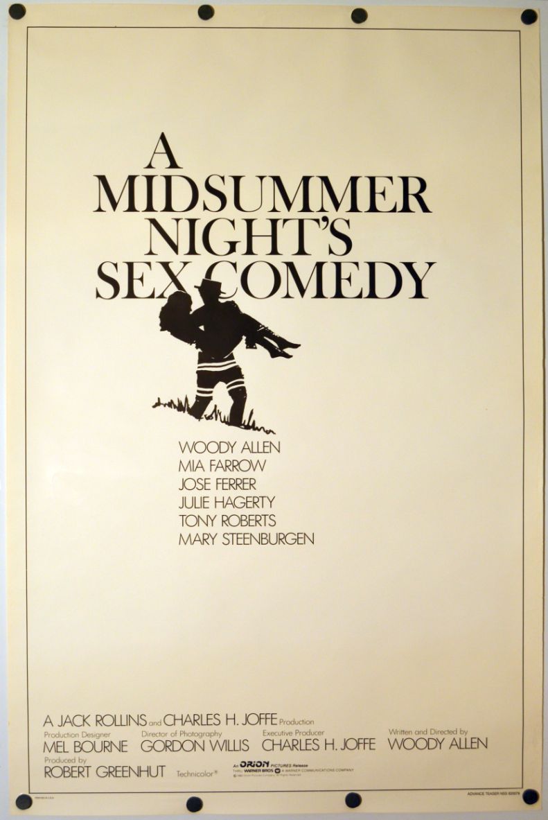 A Midsummer Night's Sex Comedy (1982) original theatrical movie poster - Teaser