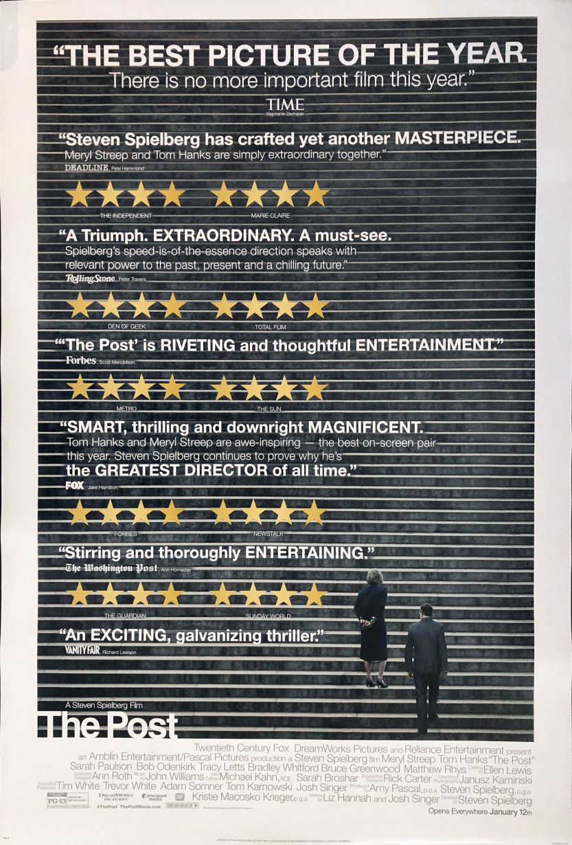 The Post (2017) original theatrical movie poster - Review