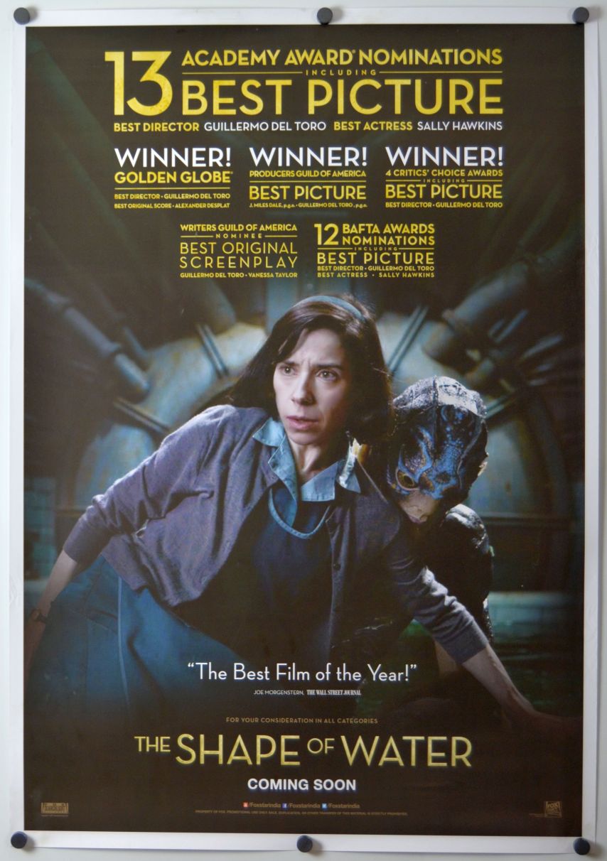 The Shape of Water (2018) original theatrical movie poster - Awards