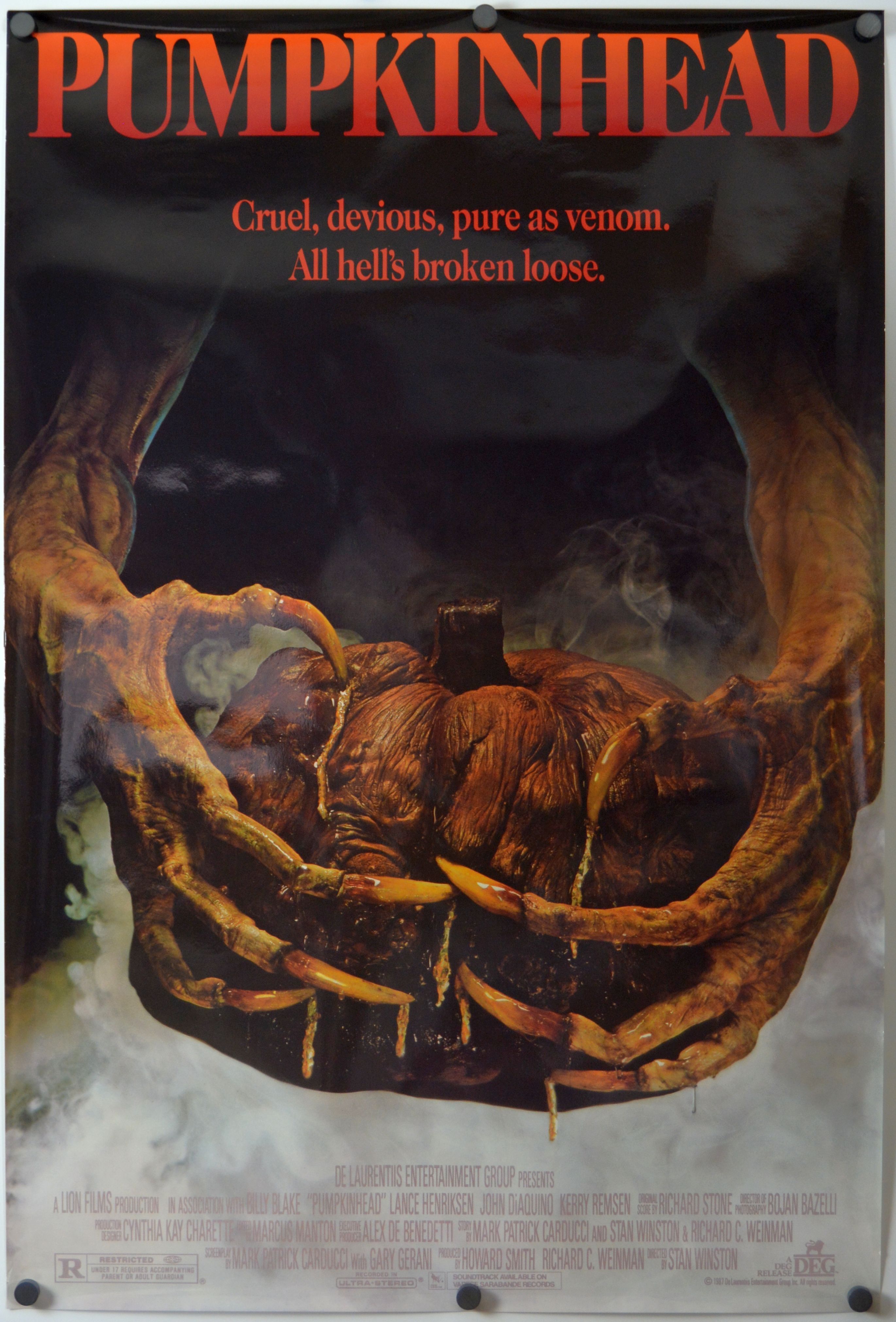 Pumpkinhead (1988) original theatrical movie poster - Style B
