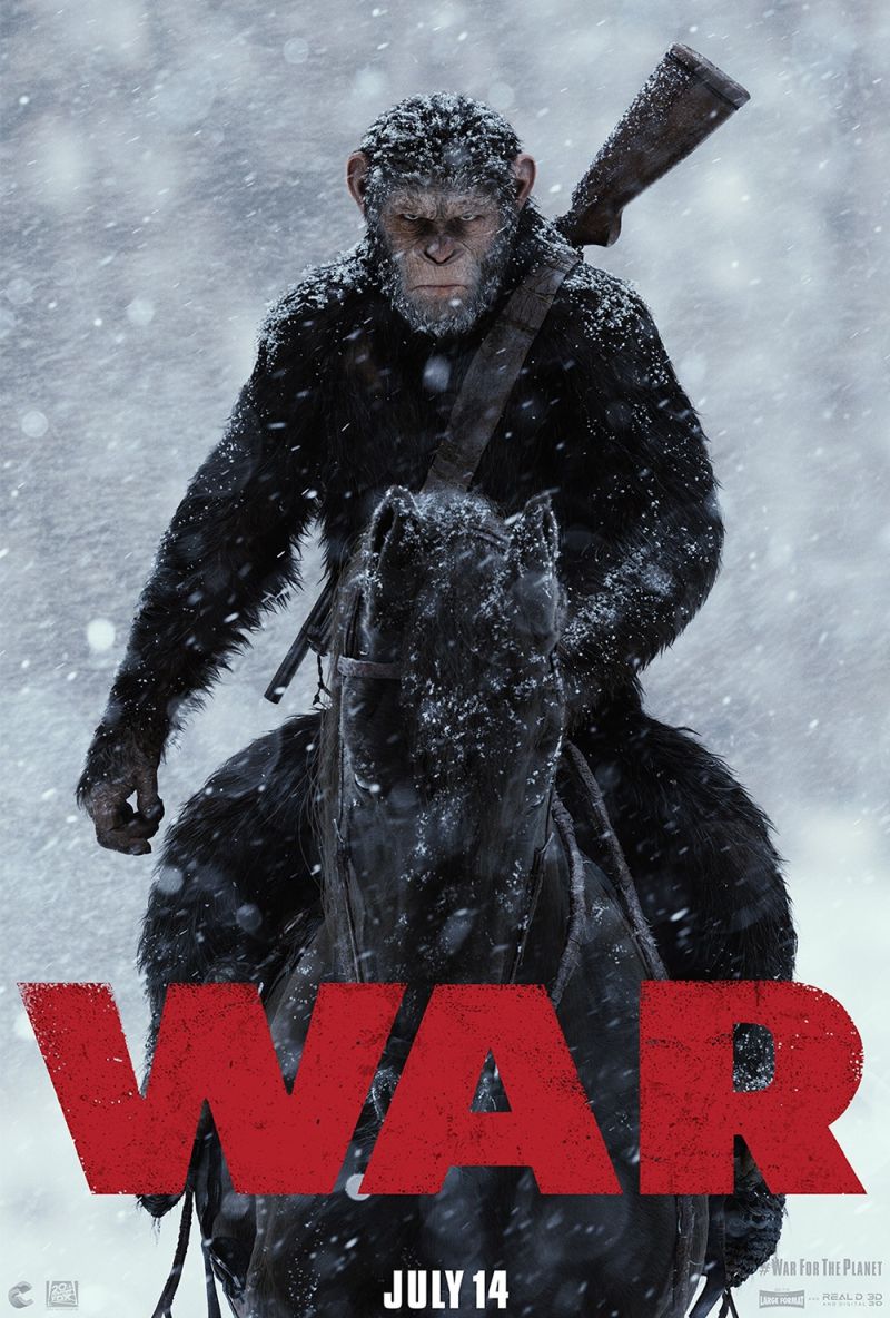 War for the Planet of the Apes (2017) original theatrical movie poster - Advance Style A