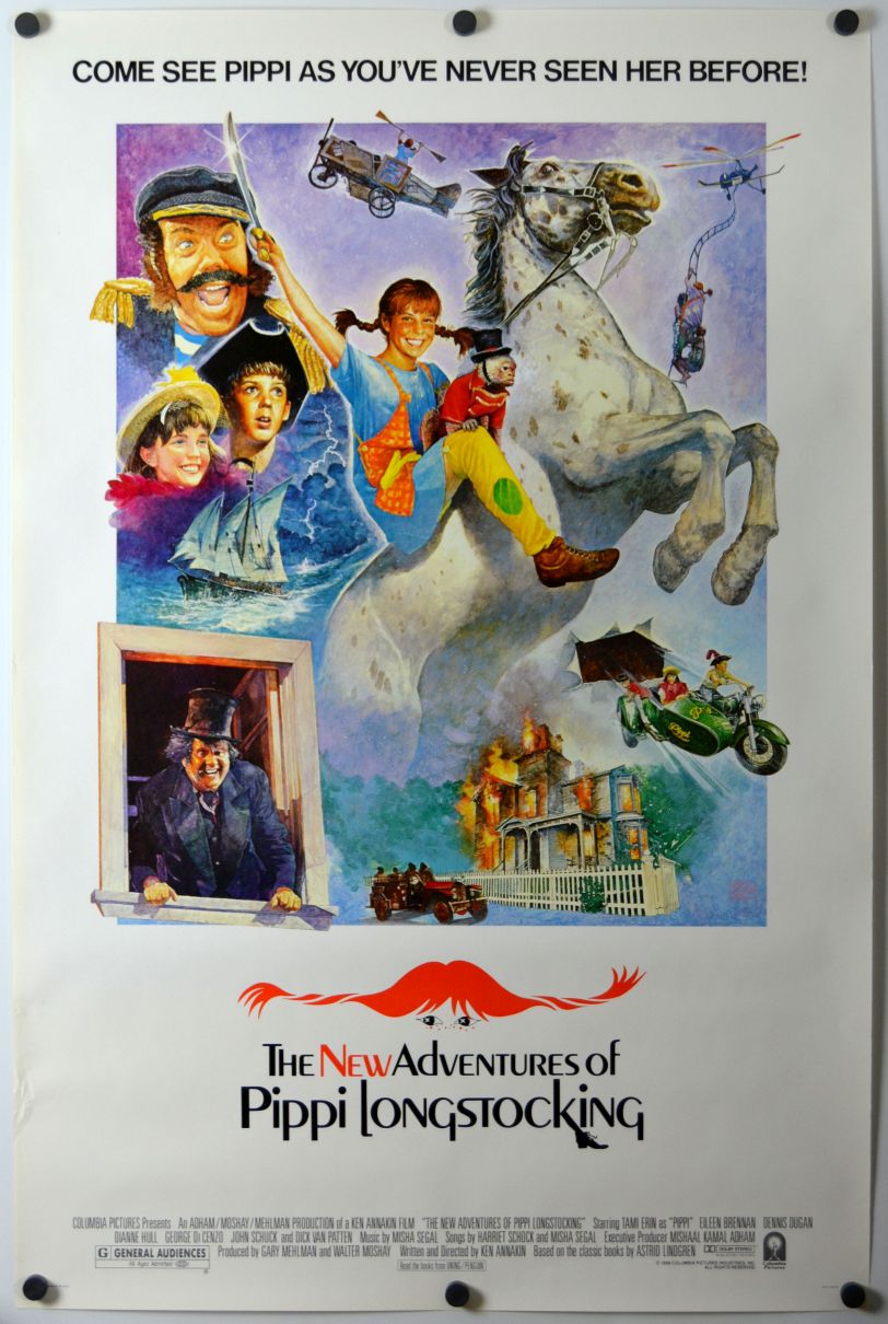 The New Adventures of Pippi Longstocking (1988) original theatrical movie poster - Final
