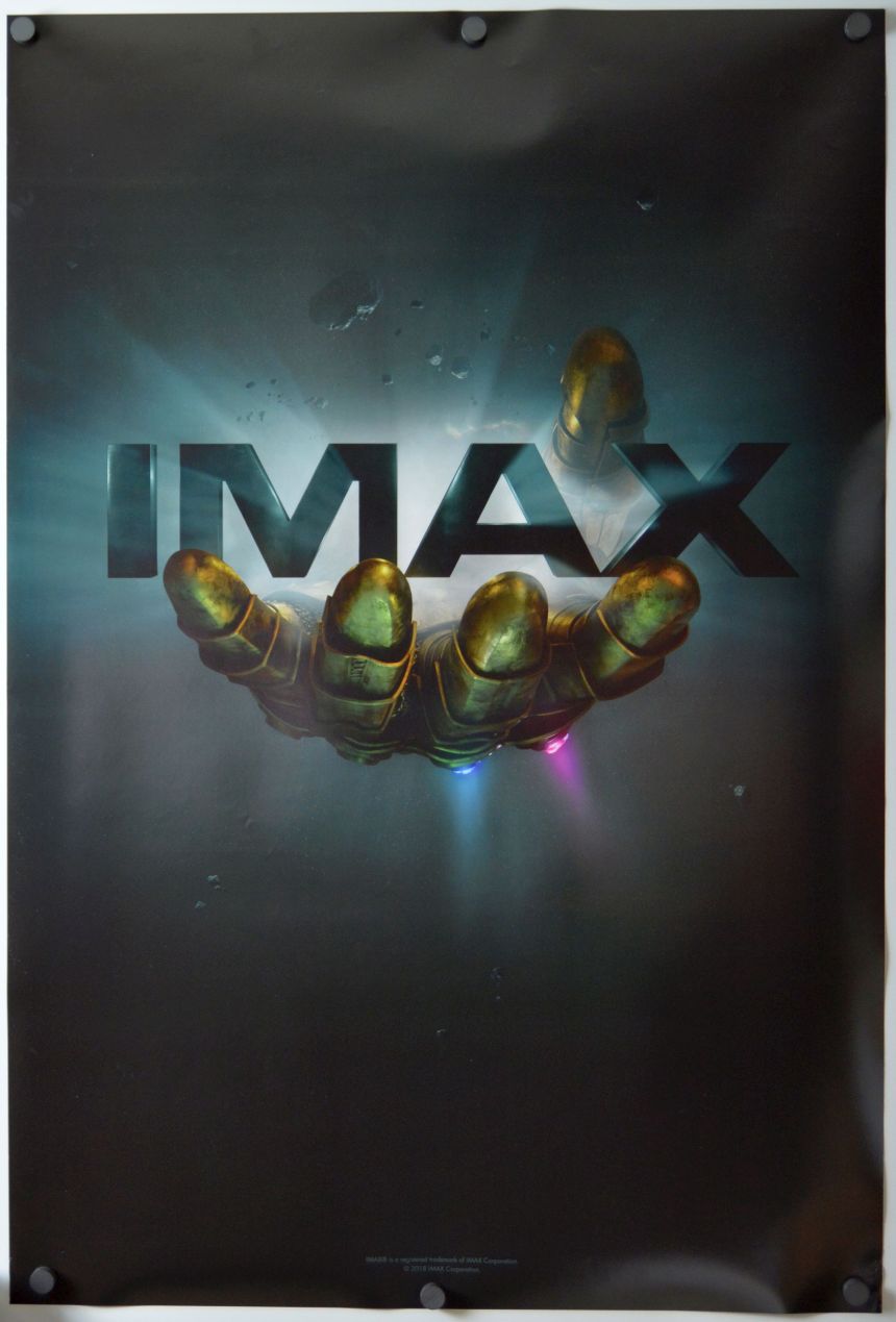 Avengers: Infinity War (2018) original theatrical movie poster - Imax