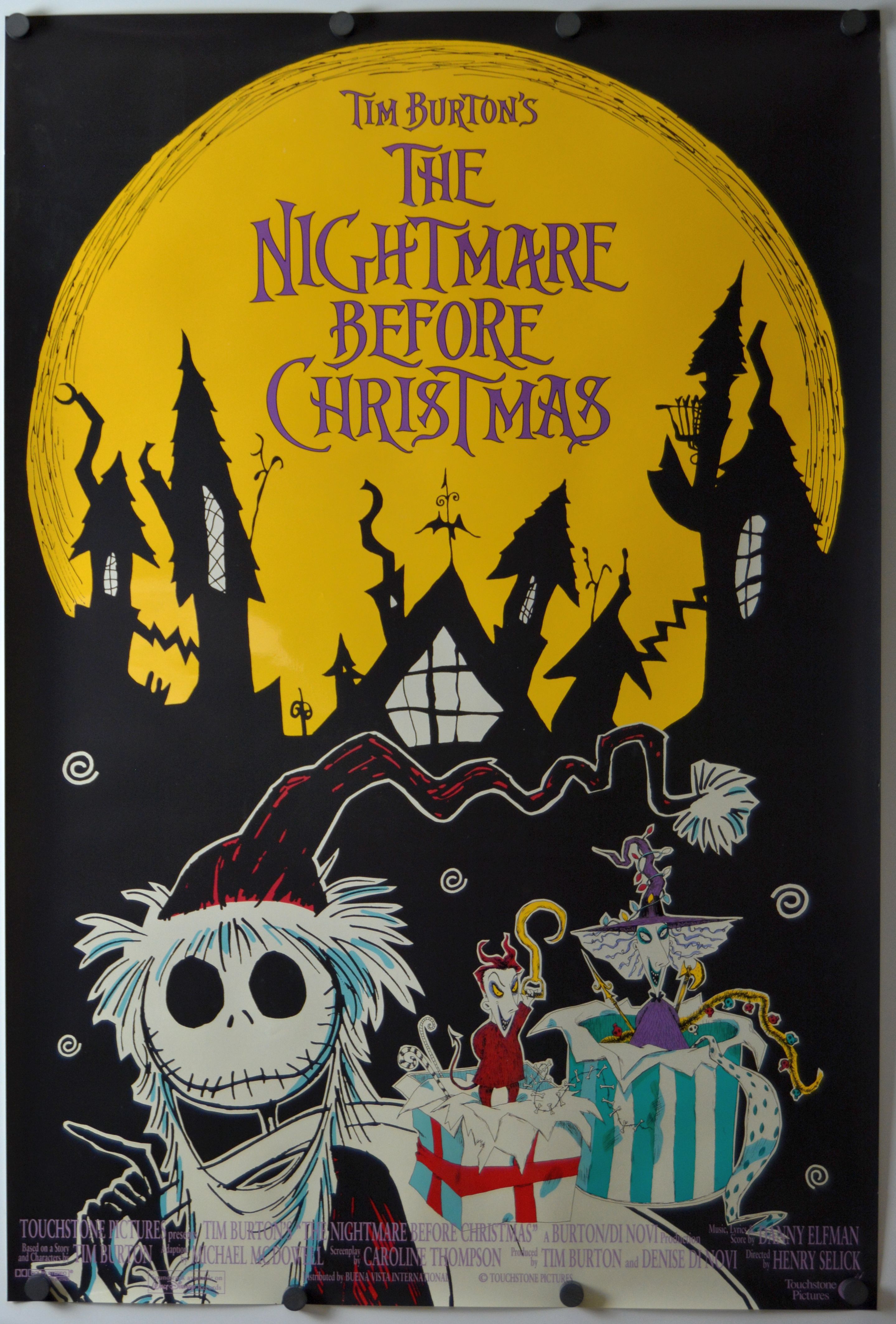 The Nightmare Before Christmas (1993) original theatrical movie poster - International