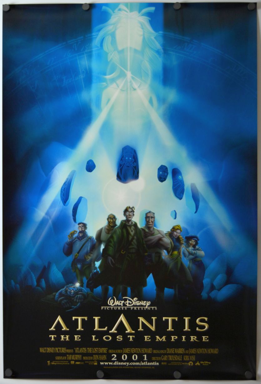 Atlantis: The Lost Empire (2001) original theatrical movie poster - International Style B