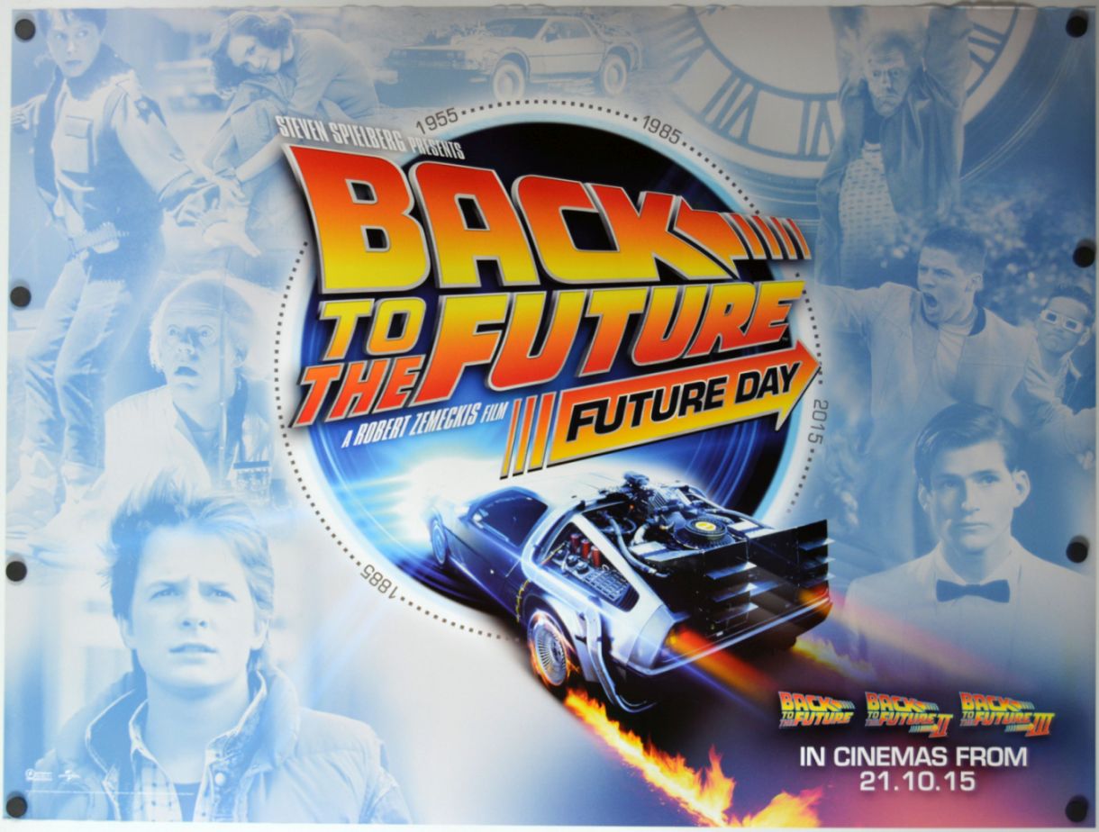 Back to the Future (2015) original theatrical movie poster - Re-Release