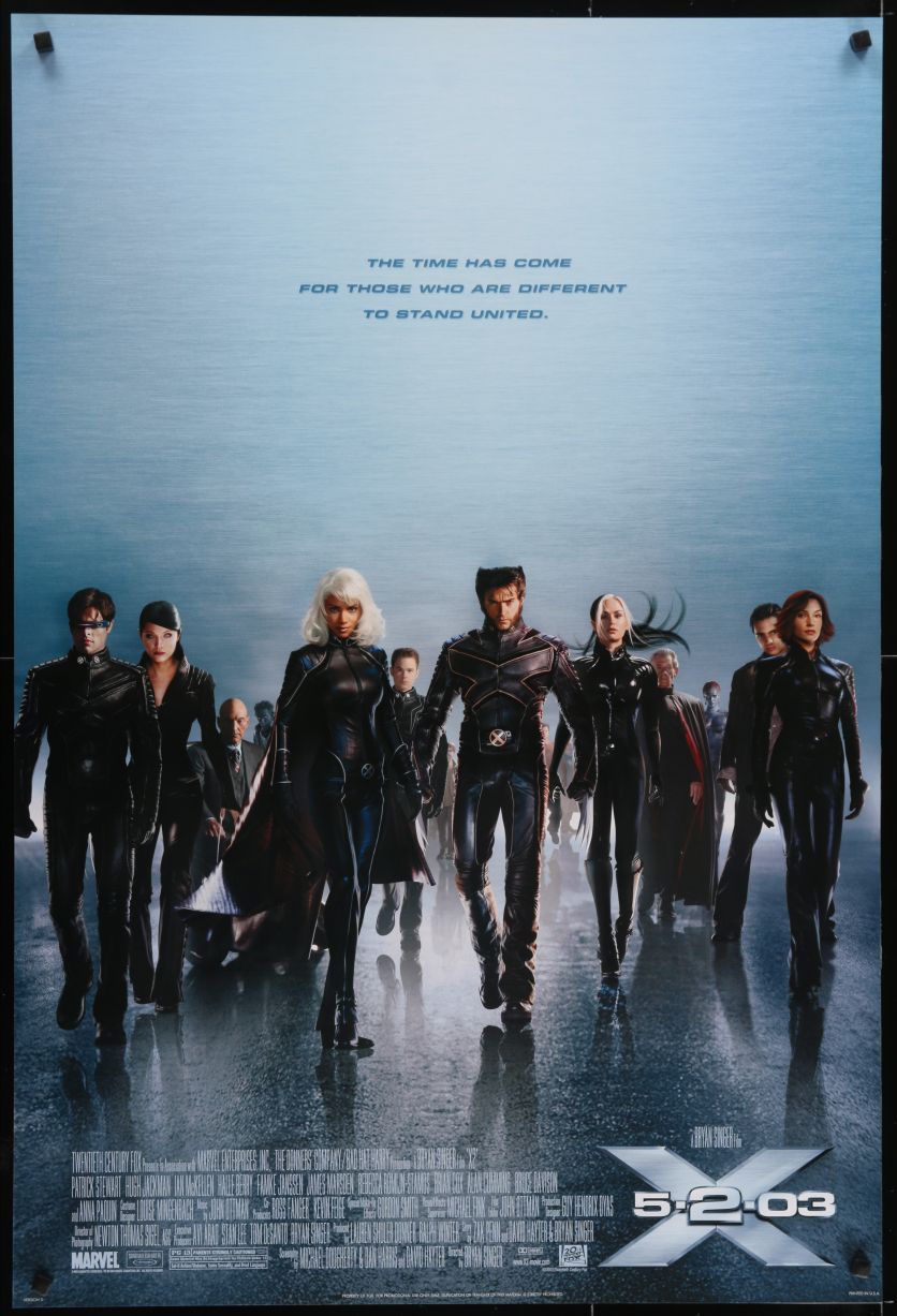 X-Men 2 (2003) original theatrical movie poster - Style D