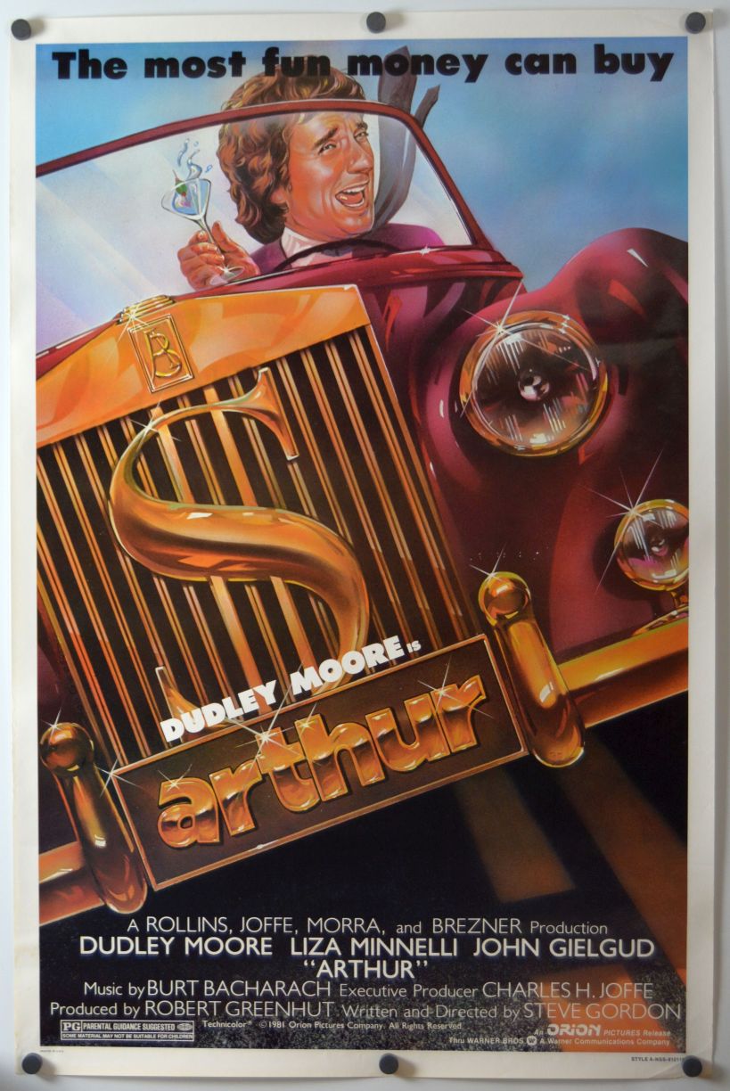 Arthur (1981) original theatrical movie poster - Style A