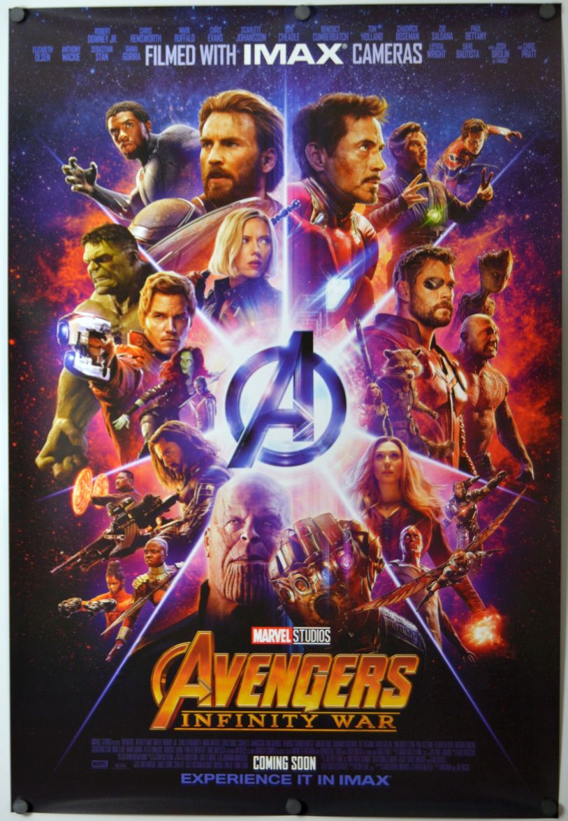 Avengers: Infinity War (2018) original theatrical movie poster - International IMAX
