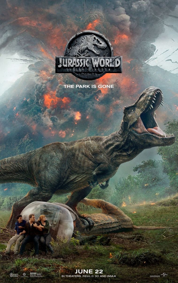 Jurassic World: Fallen Kingdom (2018) original theatrical movie poster - Style A