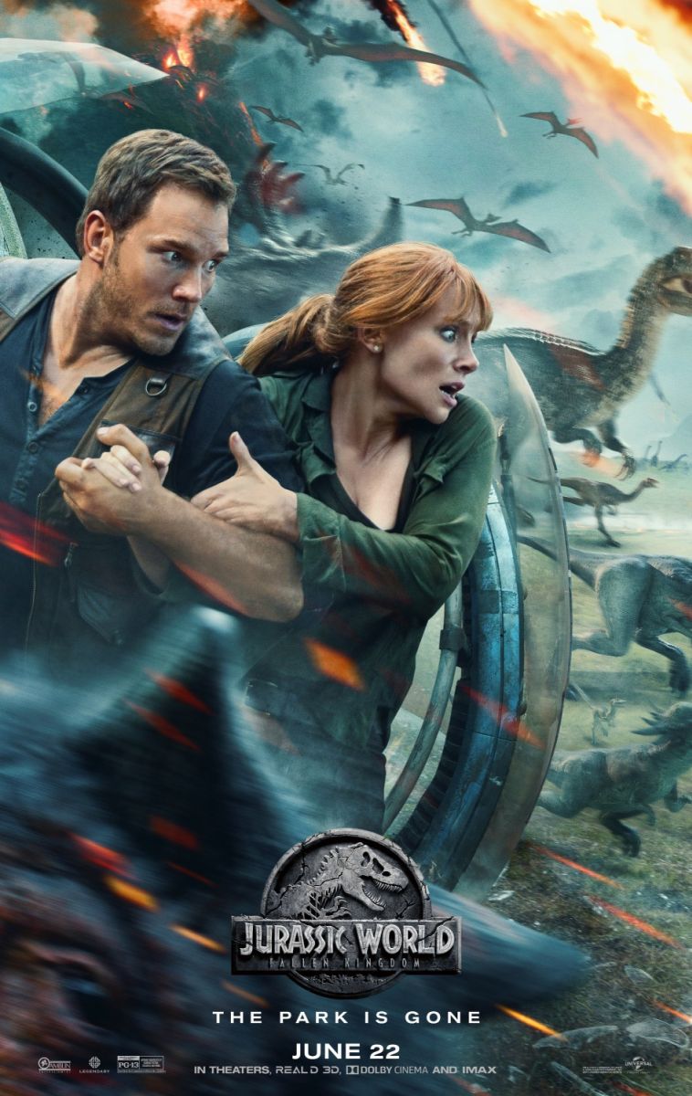 Jurassic World: Fallen Kingdom (2018) original theatrical movie poster - Style B