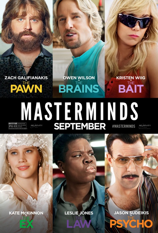 Masterminds (2016) original theatrical movie poster - Advance