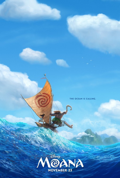 Moana (2016) original theatrical movie poster - Advance