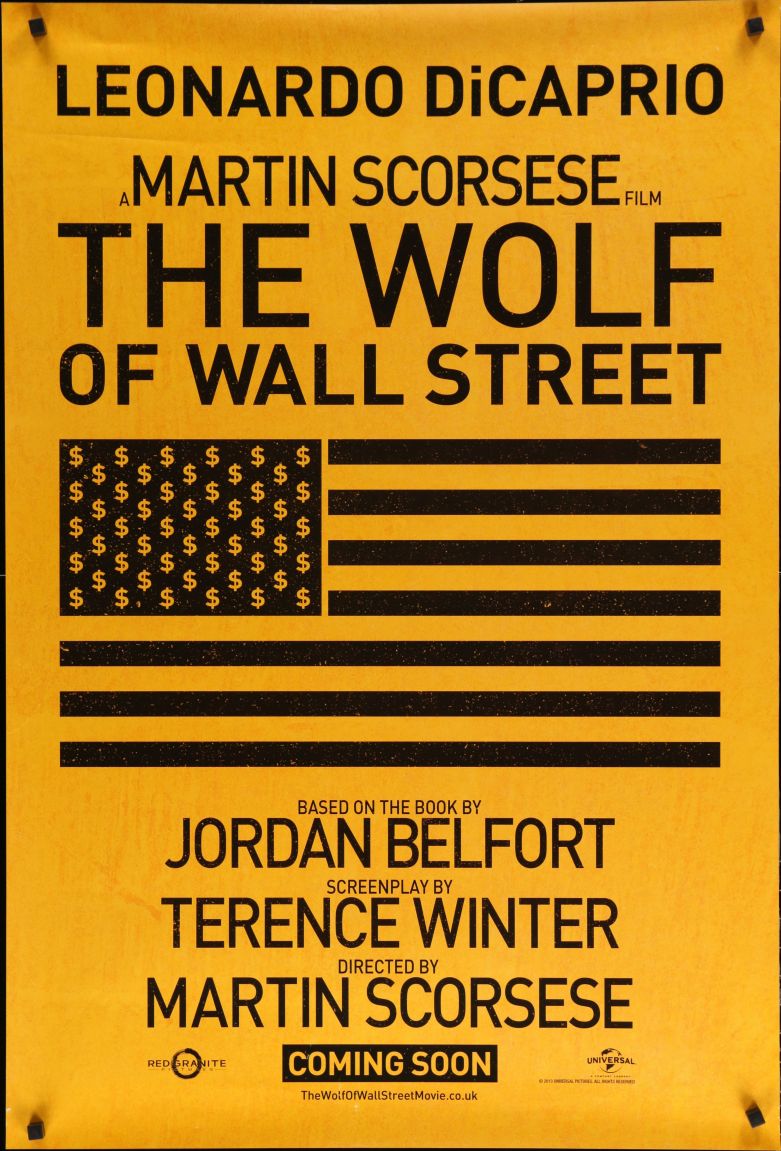 The Wolf of Wall Street (2014) original theatrical movie poster - International Advance