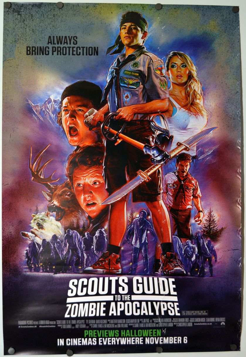 Scouts Guide to the Zombie Apocalypse (2015) original theatrical movie poster - Advance