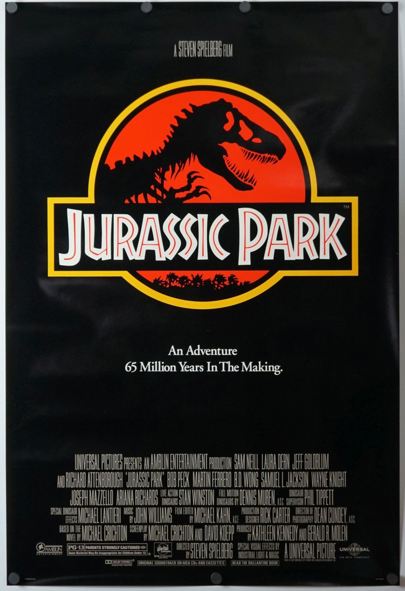 Jurassic Park (1993) original theatrical movie poster - Final