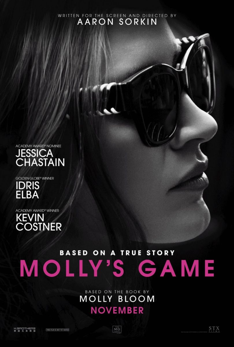 Molly's Game (2018) original theatrical movie poster - Final