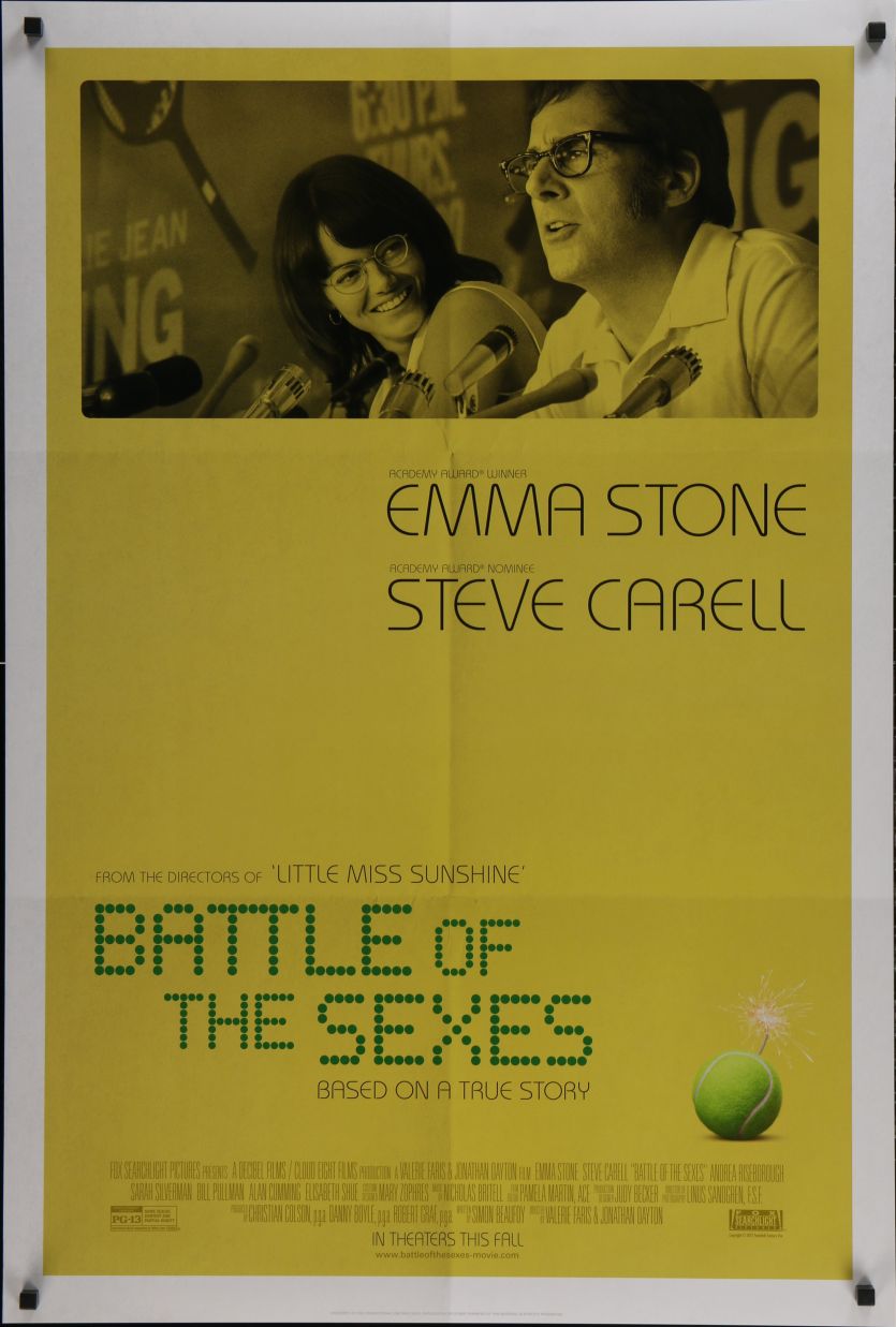 Battle of the Sexes (2017) original theatrical movie poster - Final