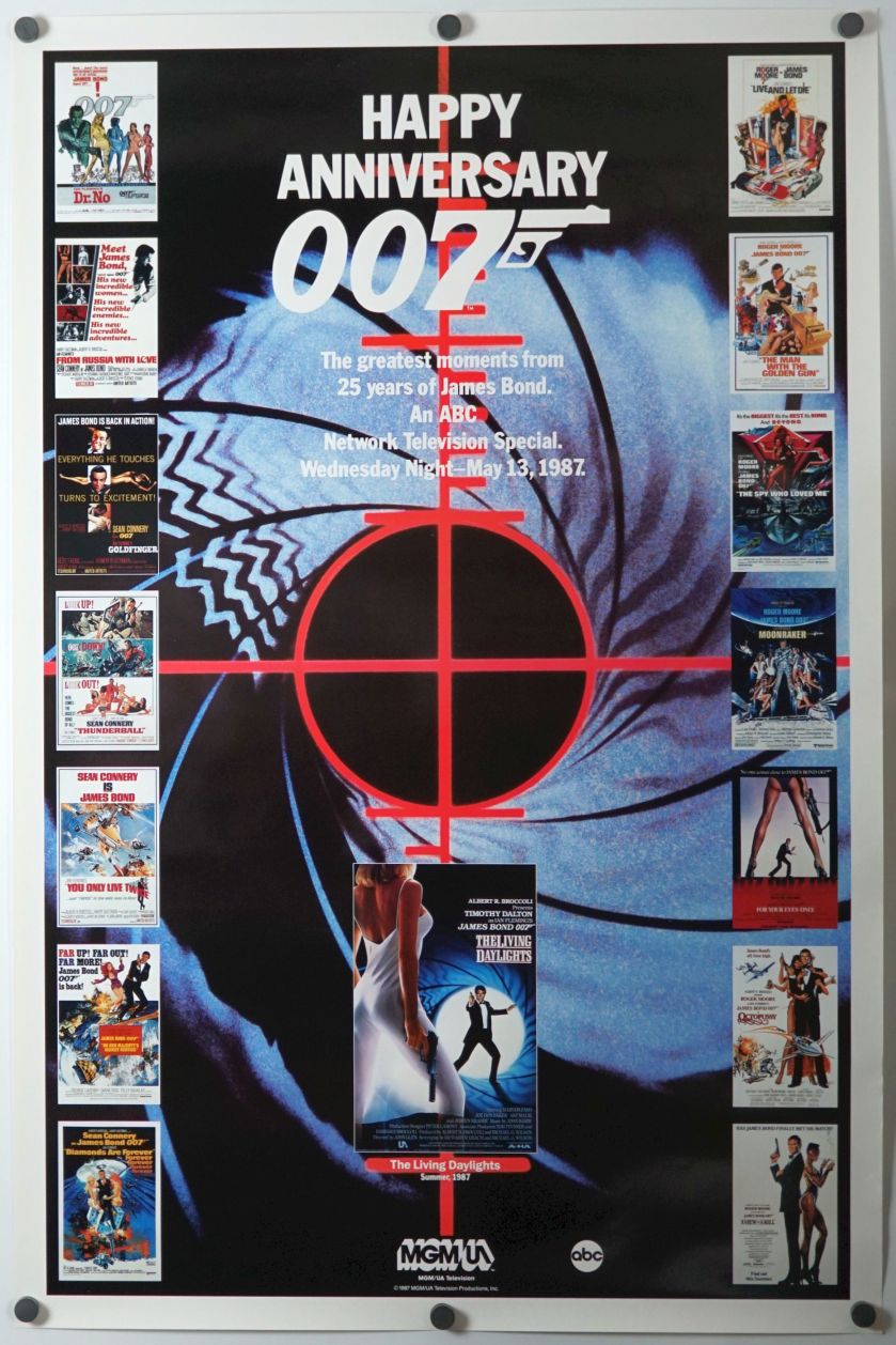 Happy Anniversary 007: 25 Years of James Bond (1987) original theatrical movie poster - Advance Style B