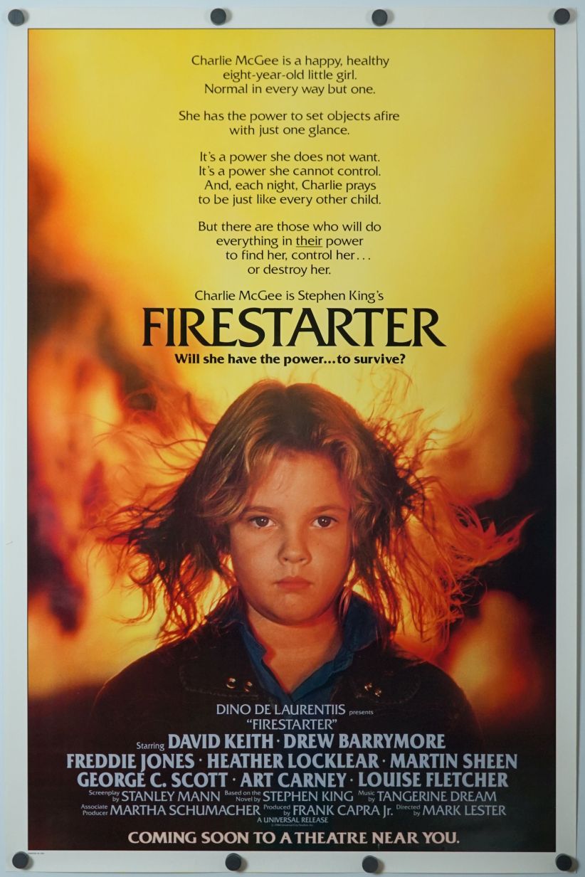 Firestarter (1984) original theatrical movie poster - Advance