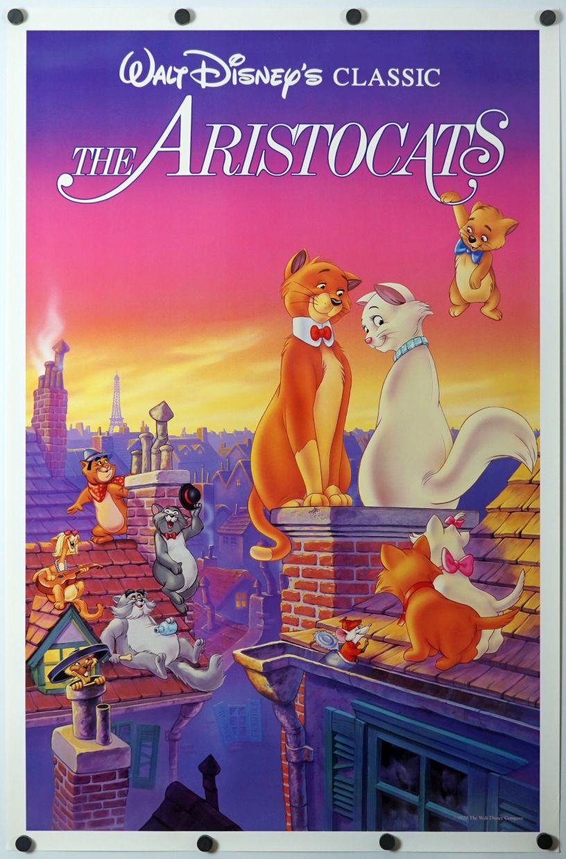The Aristocats (1987) original theatrical movie poster - Re-Release