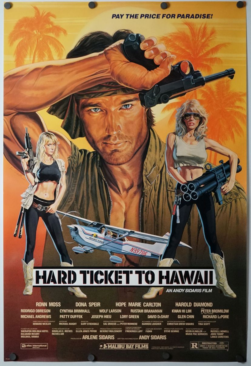 Hard Ticket to Hawaii (1987) original theatrical movie poster - Final