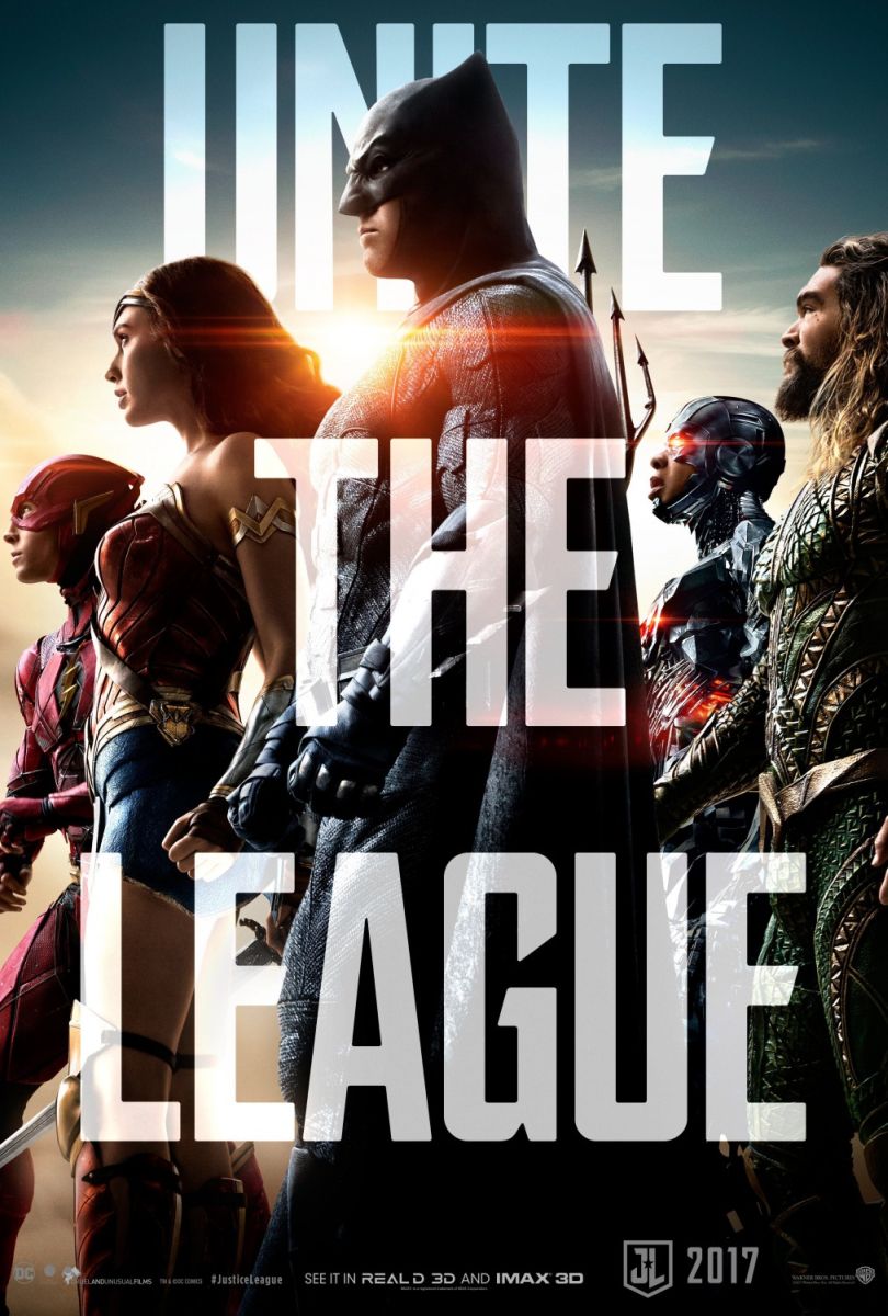 Justice League (2017) original theatrical movie poster - Advance