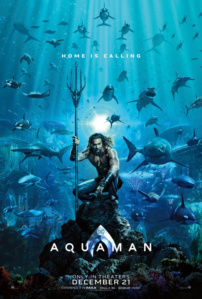 Aquaman (2018) original theatrical movie poster - Advance