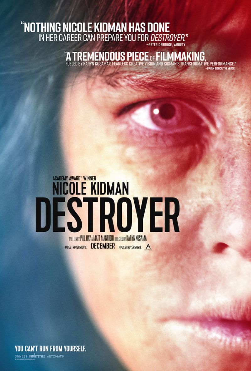 Destroyer (2018) original theatrical movie poster - Final