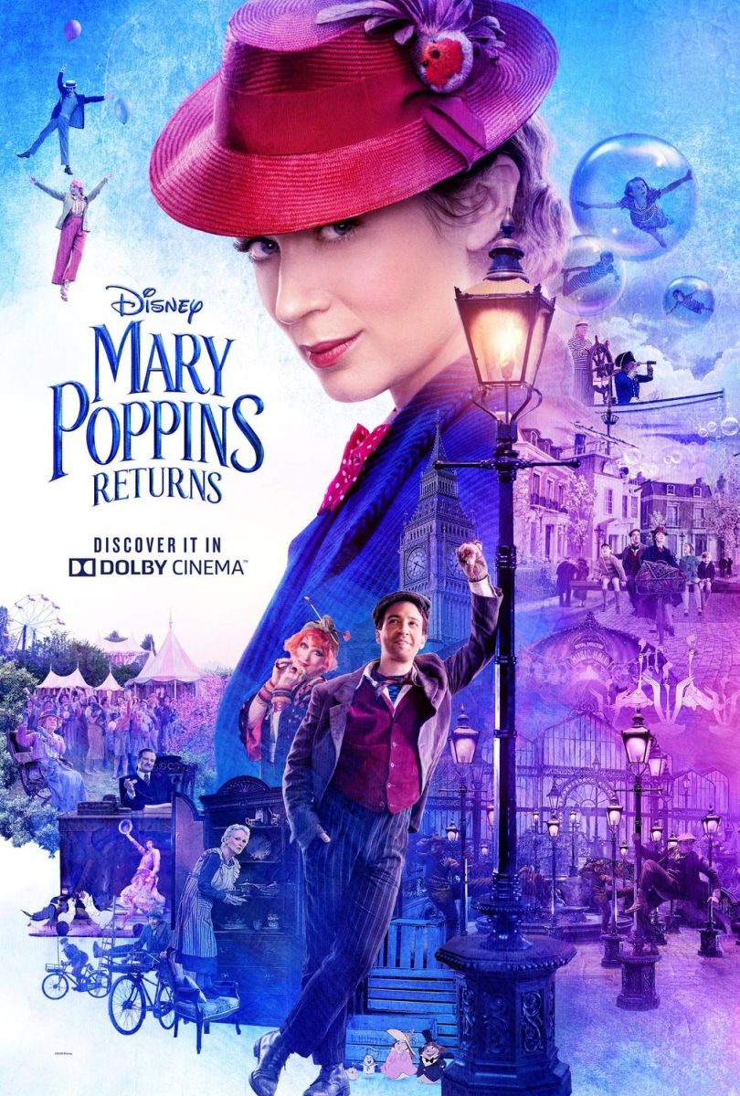 Mary Poppins Returns (2018) original theatrical movie poster - Dolby