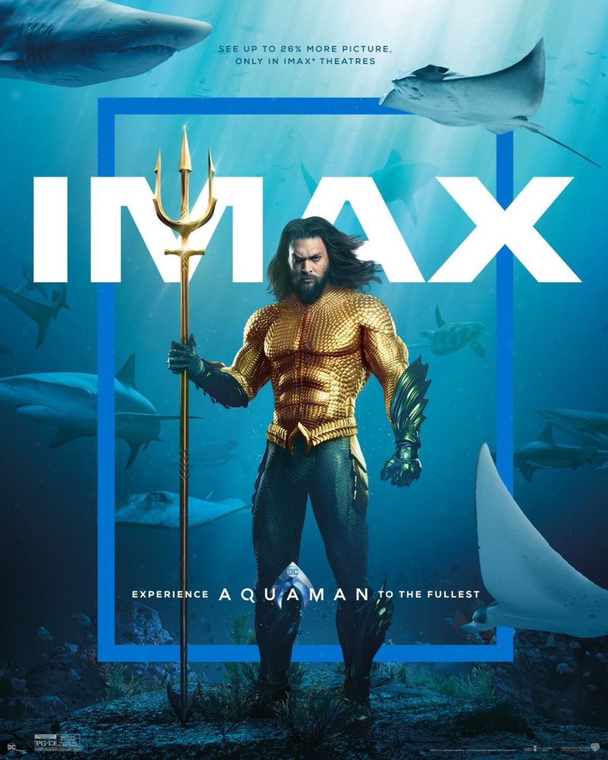 Aquaman (2018) original theatrical movie poster - Imax