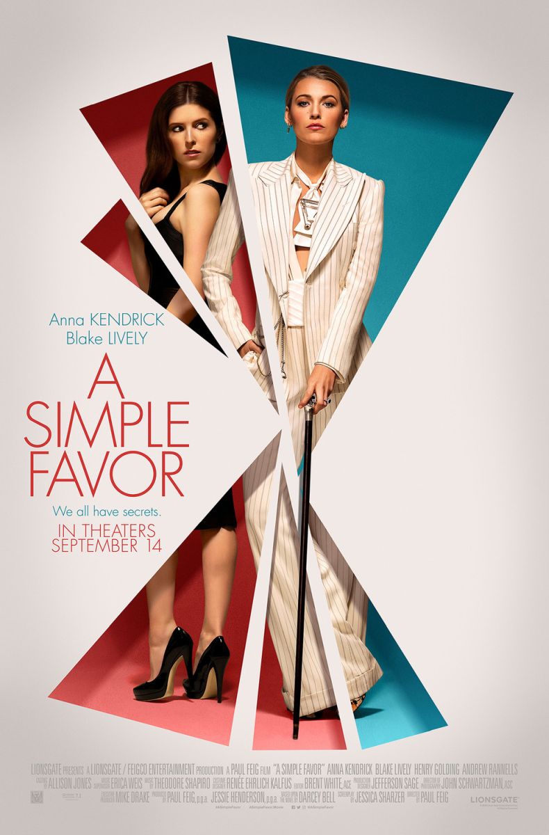 A Simple Favor (2018) original theatrical movie poster - Style B