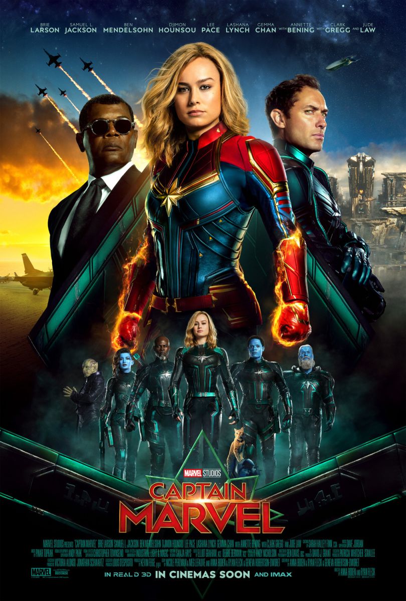 Captain Marvel (2019) original theatrical movie poster - International Final
