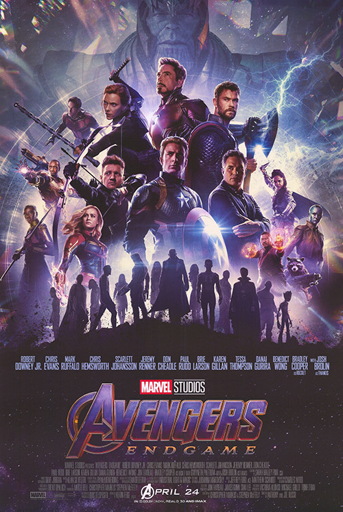 Avengers: Endgame (2019) original theatrical movie poster - International Style B