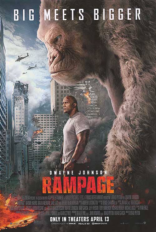 Rampage (2018) original theatrical movie poster - Final