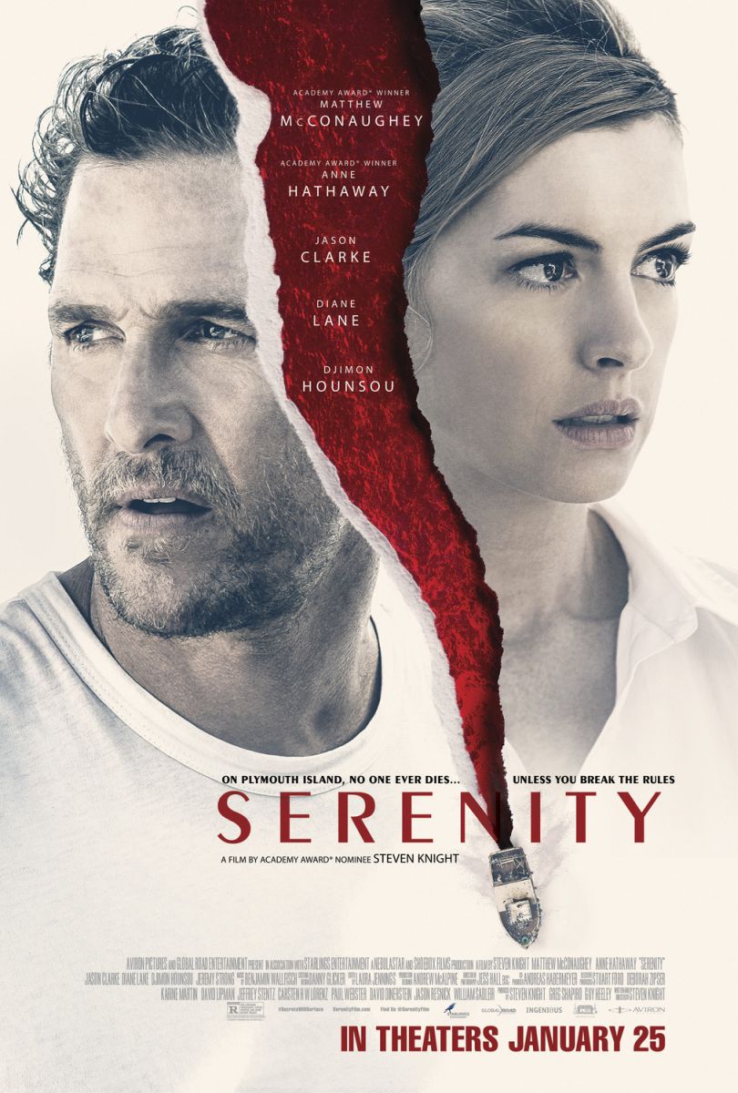 Serenity (2019) original theatrical movie poster - Final