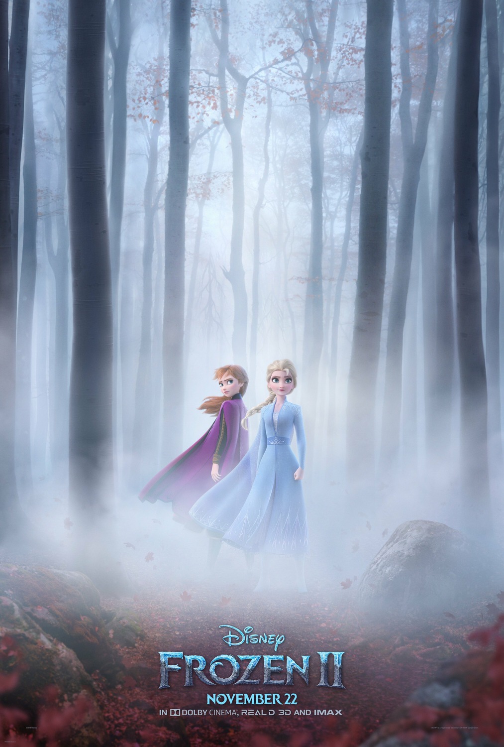 Frozen II (2019) original theatrical movie poster - Advance Style B