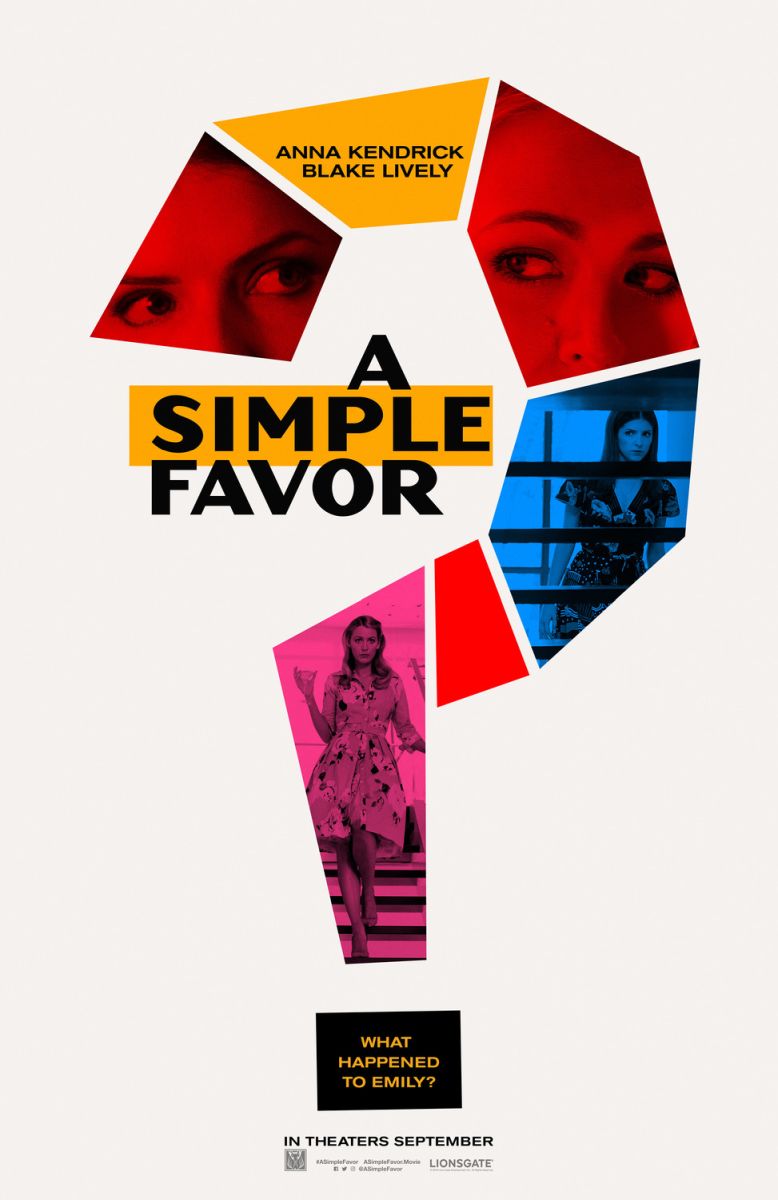 A Simple Favor (2018) original theatrical movie poster - Advance