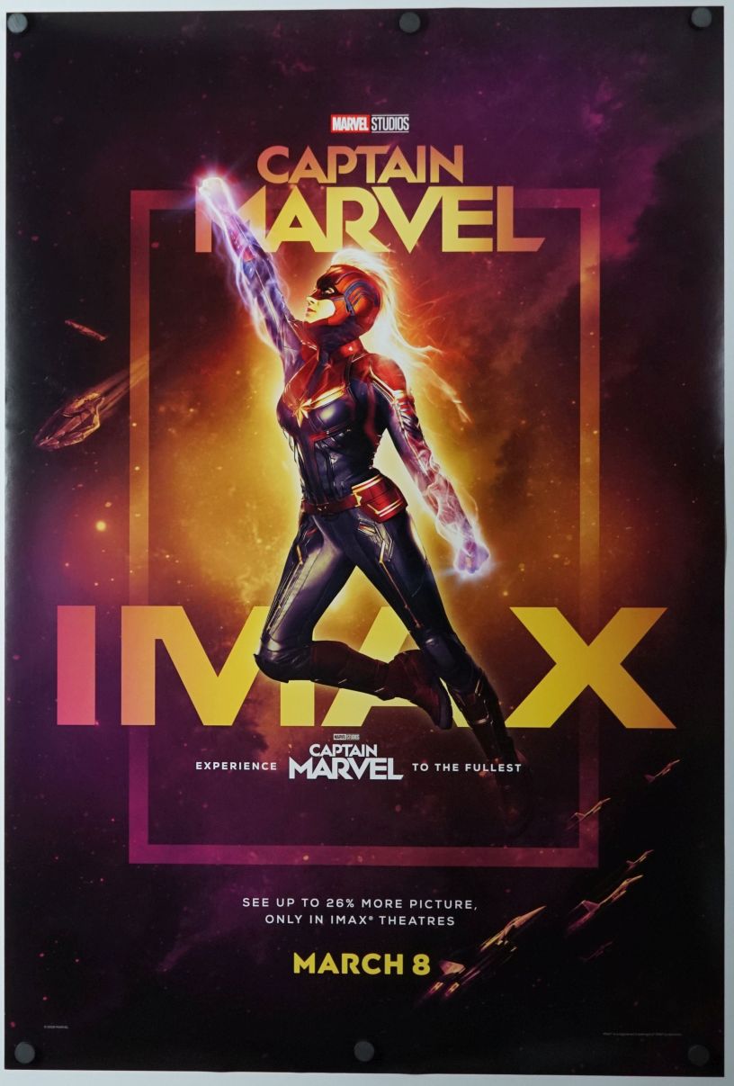 Captain Marvel (2019) original theatrical movie poster - Imax