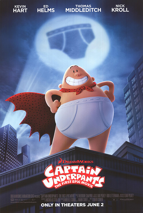 Captain Underpants: The First Epic Movie (2017) original theatrical movie poster - Final