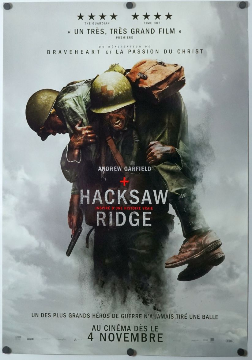 Hacksaw Ridge (2016) original theatrical movie poster - Final - French Language