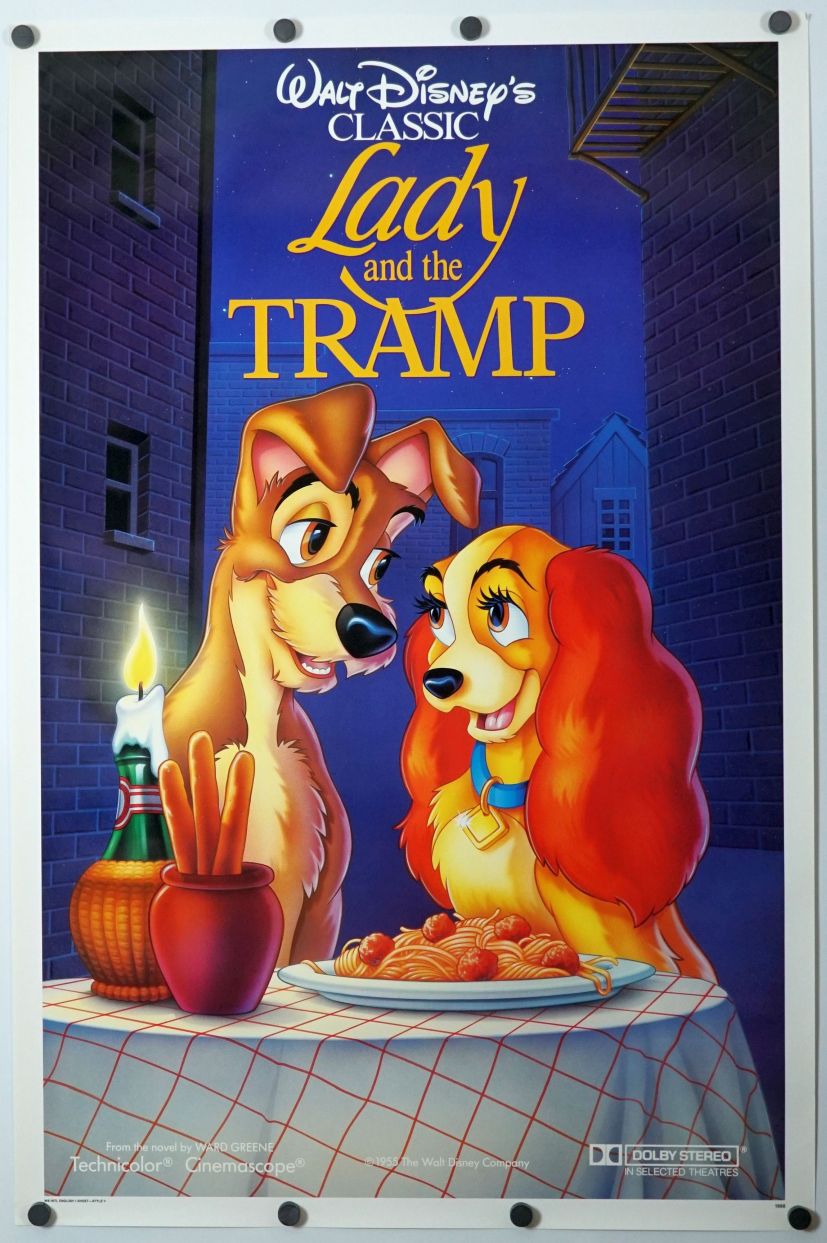 Lady and the Tramp (1988) original theatrical movie poster - International