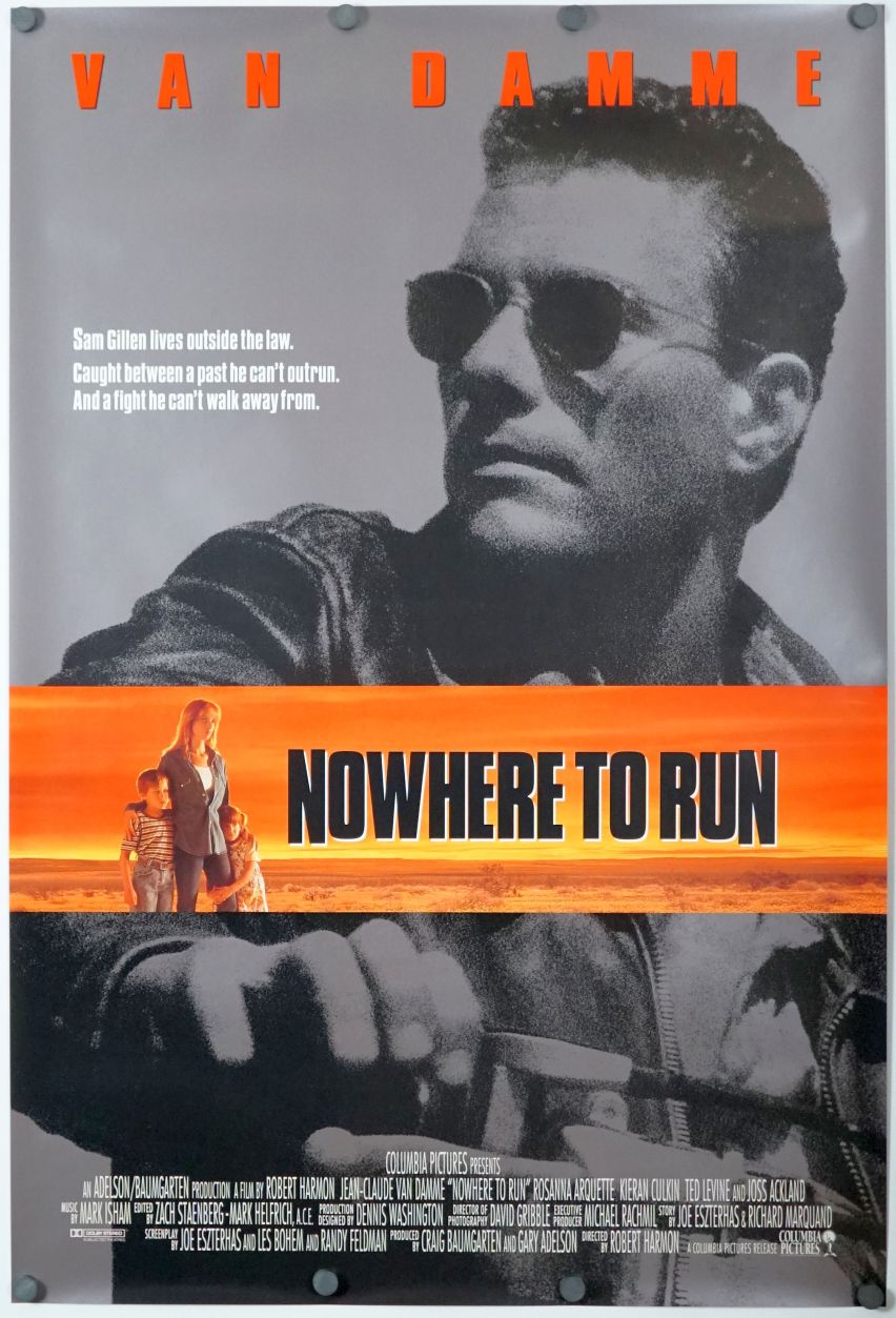 Nowhere to Run (1993) original theatrical movie poster - Final