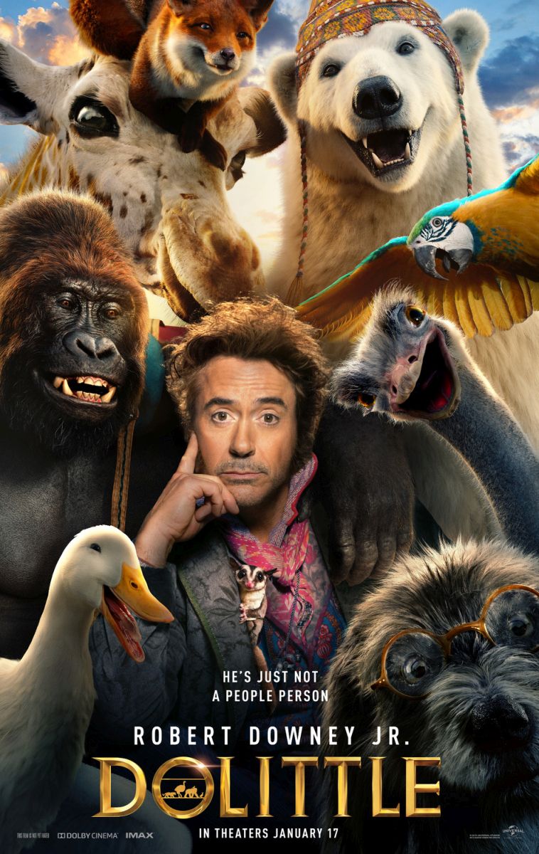 Dolittle (2020) original theatrical movie poster - Advance