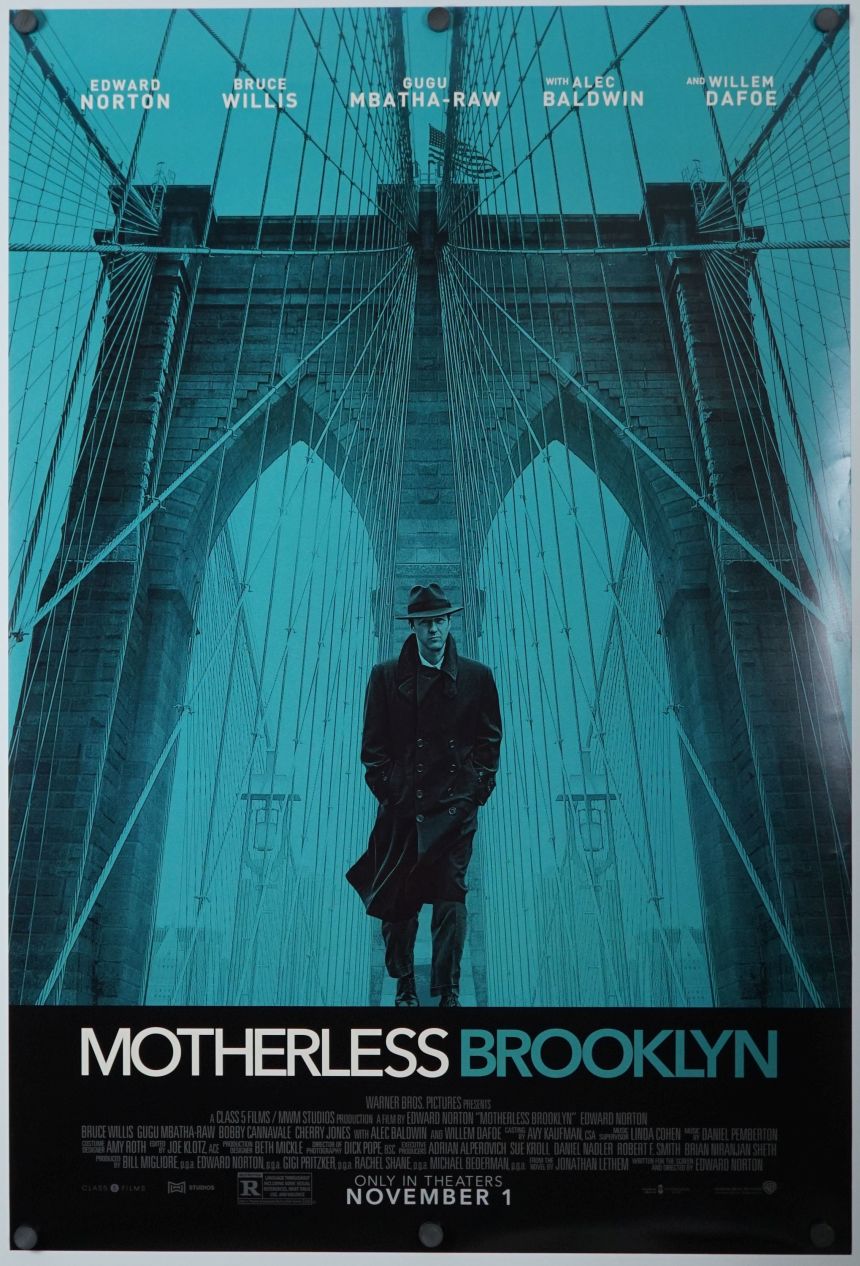 Motherless Brooklyn (2019) original theatrical movie poster - Final
