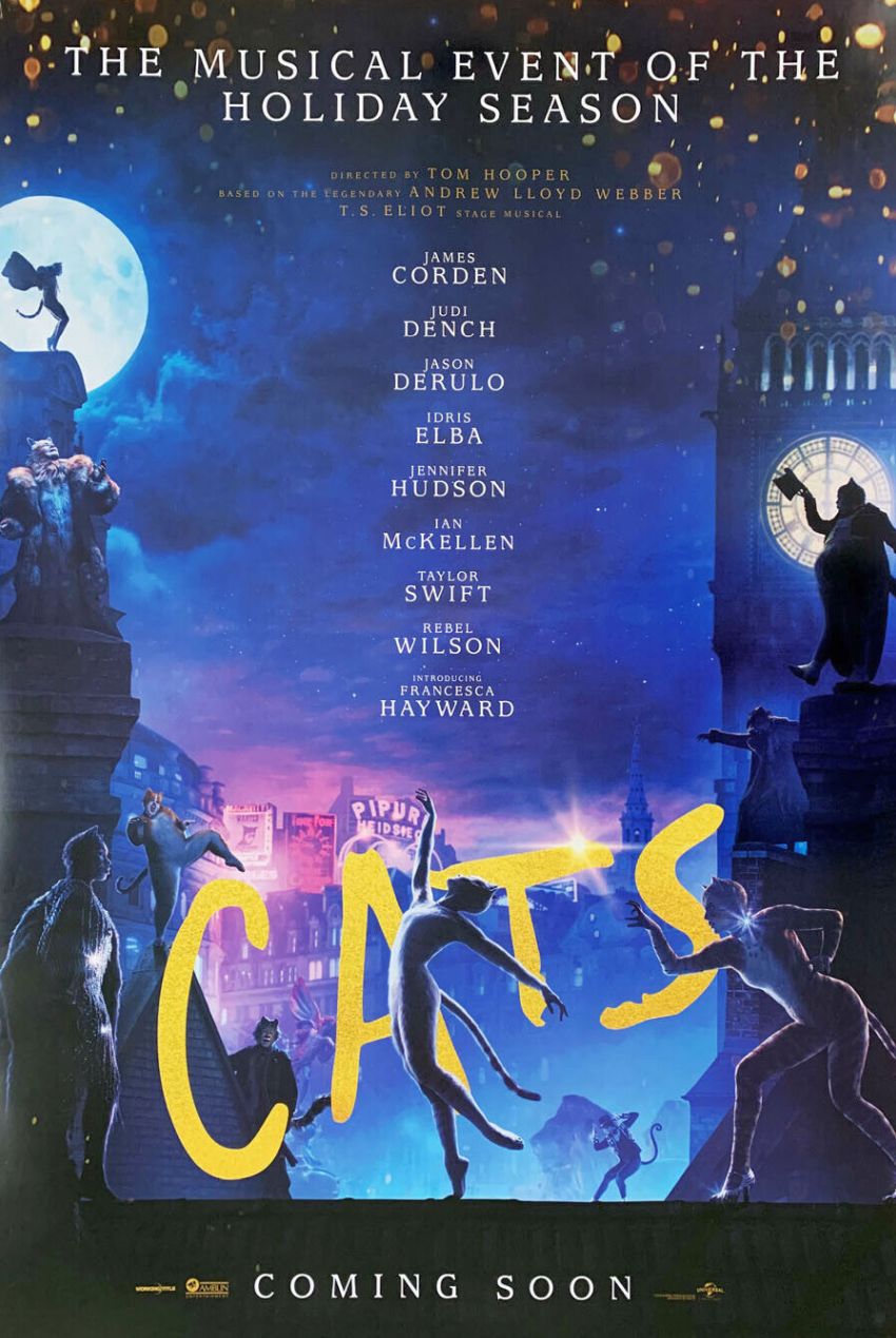 Cats (2019) original theatrical movie poster - International Advance