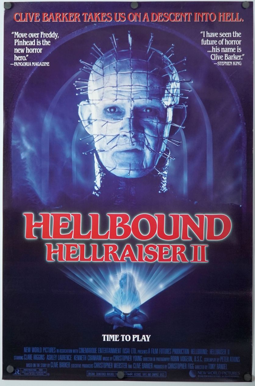 Hellbound: Hellraiser II (1988) original theatrical movie poster - Final