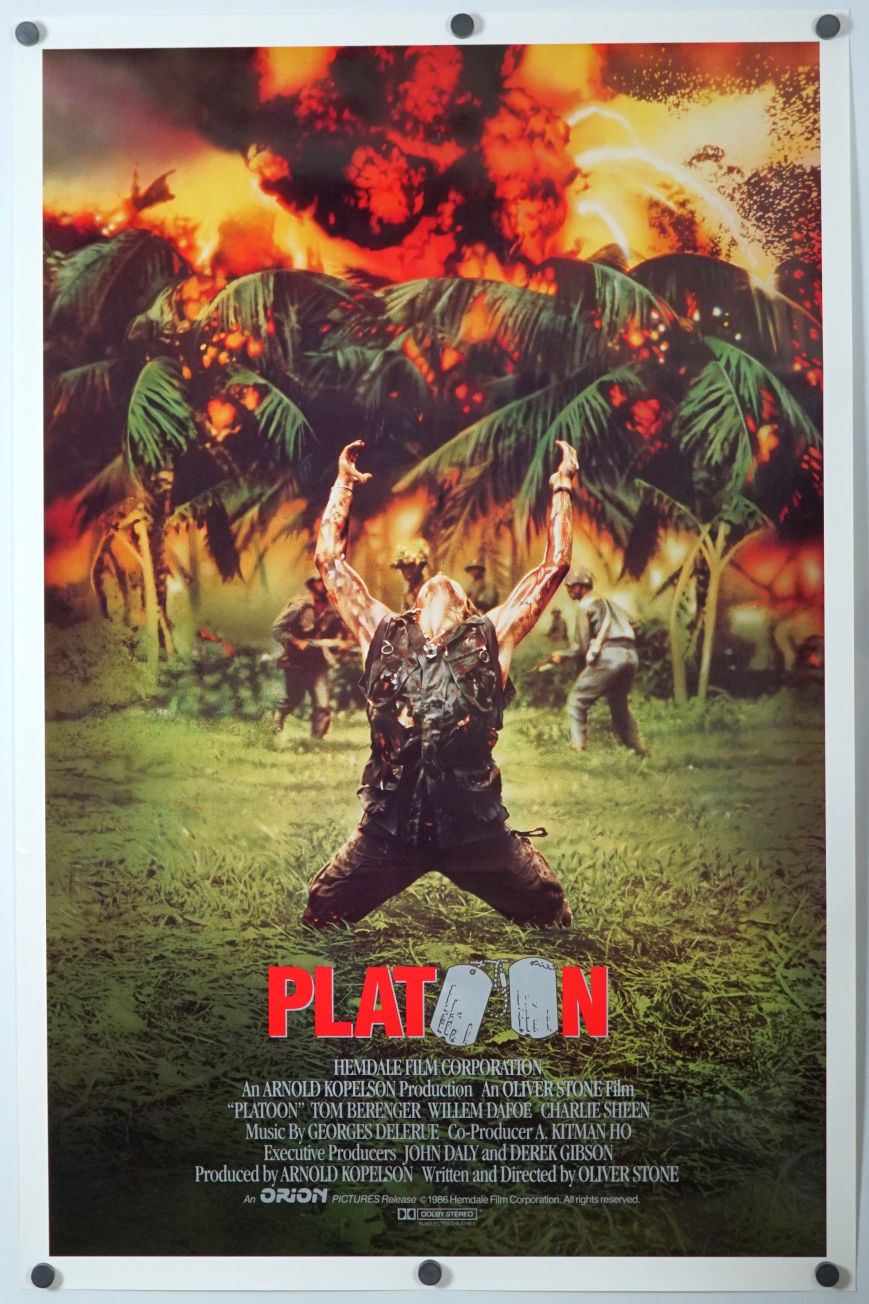 Platoon (1986) original theatrical movie poster - International