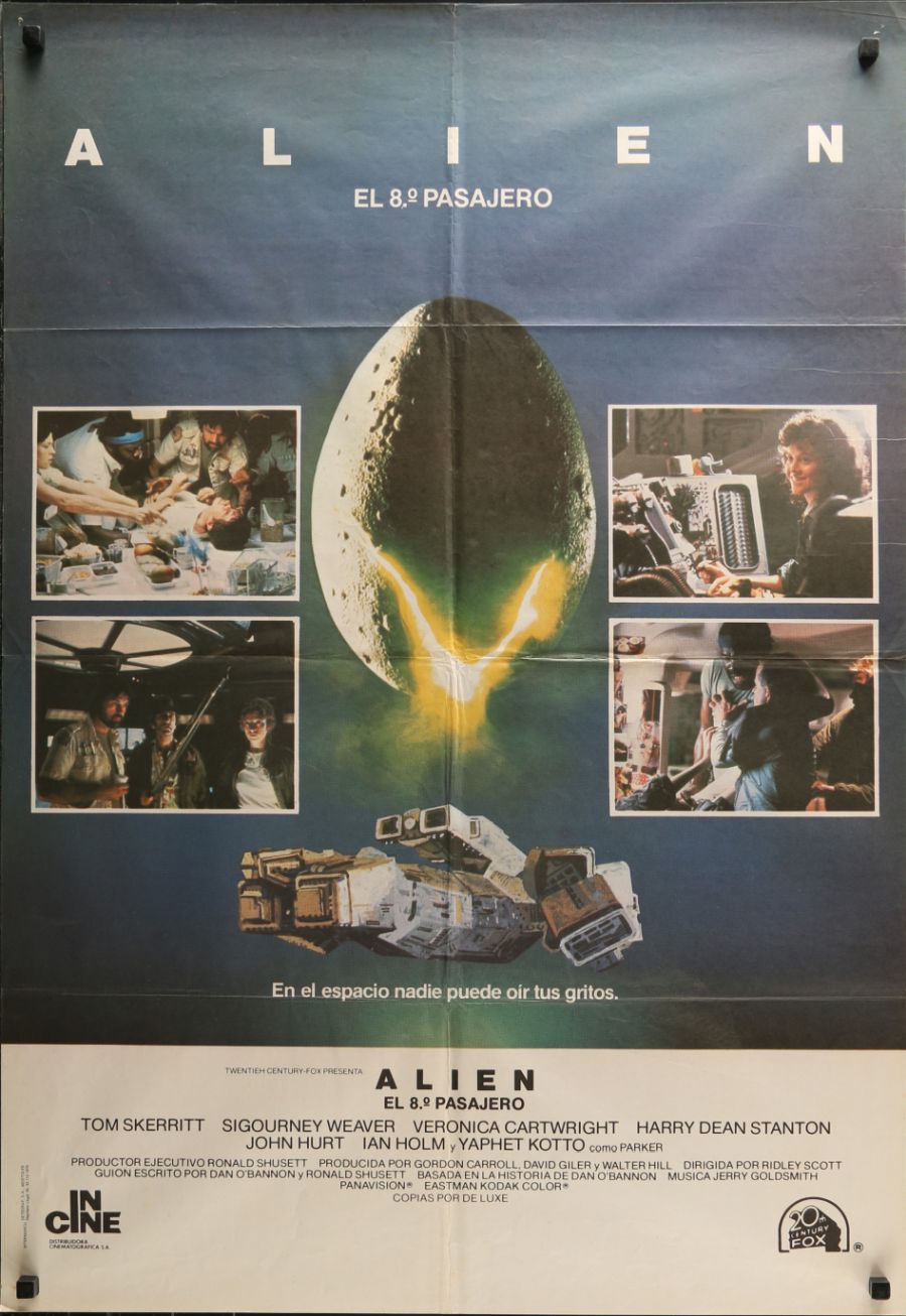Alien (1979) original theatrical movie poster - Style B
