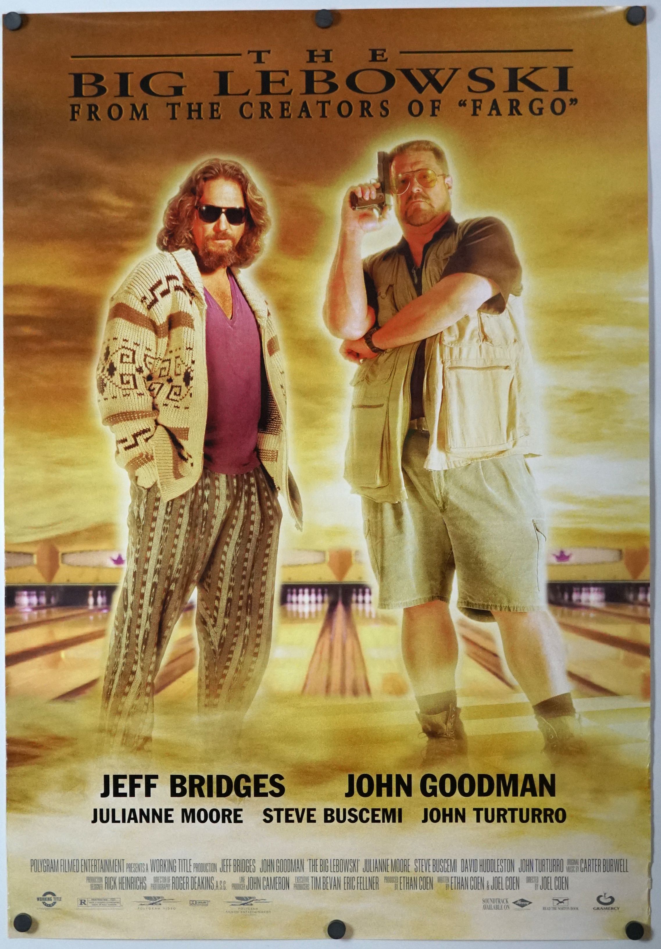 The Big Lebowski (1998) original theatrical movie poster - Video